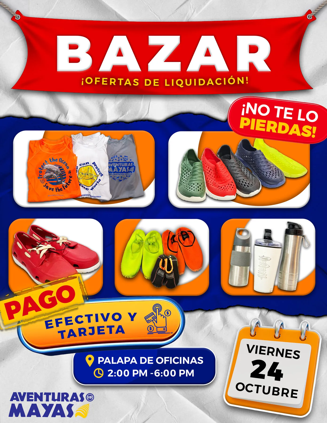 Cartel del bazar de ofertas