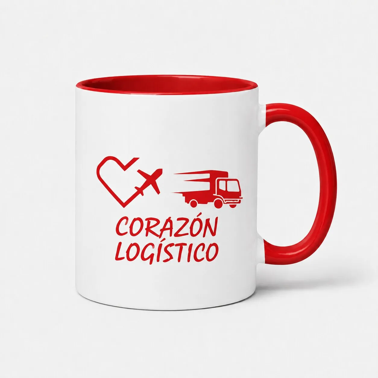 Taza con el logotipo de Corazón Logístico